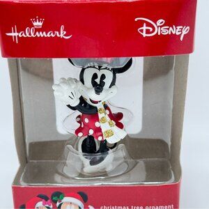 Hallmark Disney Minnie Mouse Christmas Ornament Polka Dot Dress Scarf Hat 2017